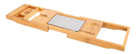 Duża Półka na Wannę Regulowana Bamboo SPA Nakładka RUHHY