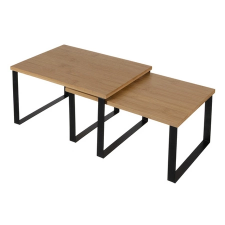 Półka Kuchenna na Przyprawy Bambusowa Stojąca Organizer Regał na Blat 2 szt RUHHY