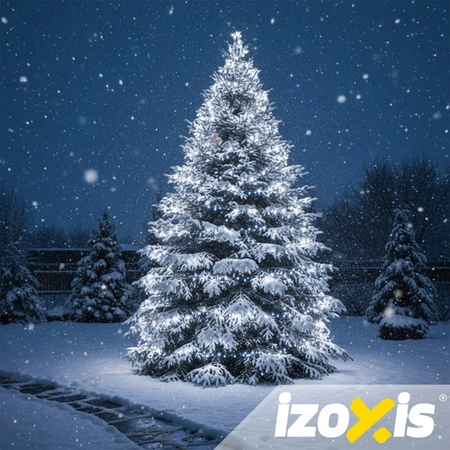 Lampki Choinkowe 500 LED Flash 35m IZOXIS Zewnętrzne Świąteczne Zimne Białe