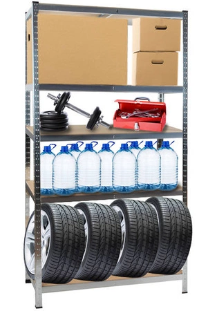 Regał Magazynowy Metalowy 150x75x30 cm 4 Półki Garażowy 540 kg do Garażu MALATEC