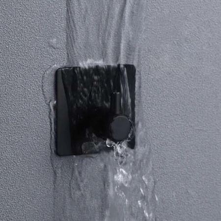 Wieszak na Ręczniki Łazienkowy Loft Czarny Metalowy Uchwyt Ścienny 4 sztuki RUHHY