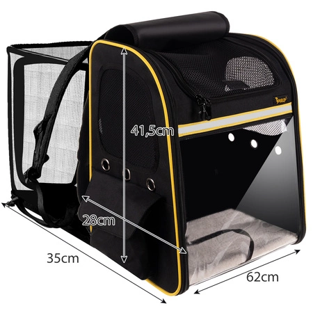 Plecak Transporter dla Psa Kota Torba Podróżna Rozkładany Przezroczysty PURLOV