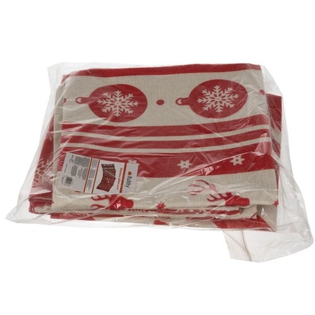 Poszewka na poduszkę 40x40 cm lniana, świąteczna, ozdobna poszewka jasiek na Boże Narodzenie, zestaw 4 szt! RUHHY