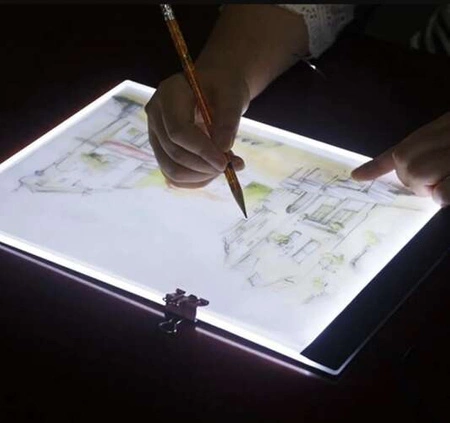 Deska Kreślarska Tablet Graficzny LED Tablica do Rysowania Podświetlana A4 MAALEO