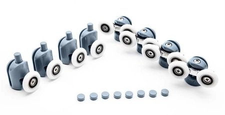 Komplet 8 Rolek do Kabiny Prysznicowej Kółka Rolki RUHHY