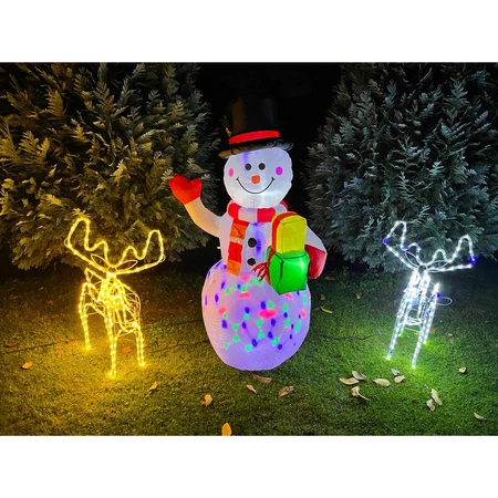 Renifer Świecący LED Duży XXL Lampki z Ruchomą Głową Dekoracja ZewWew Flash RUHHY