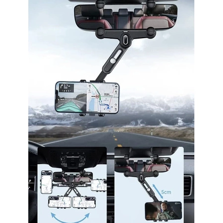 Uchwyt na Telefon do Samochodu Lusterko Obrotowy Mocny do Telefonu Statyw XTROBB