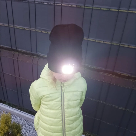 Czapka Zimowa Męska Ciepła Damska Dwuwarstwowa Sportowa z Latarką LED USB TRIZAND