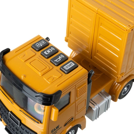 Ciężarówka Budowlana Iso Trade z Dźwigiem i Resorakami Zestaw Samochód TIR