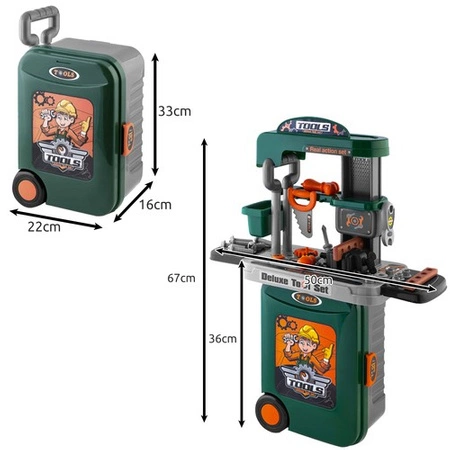 Warsztat dla Dzieci Zestaw Majsterkowicza Narzędzia z Narzędziami + Walizka KRUZZEL