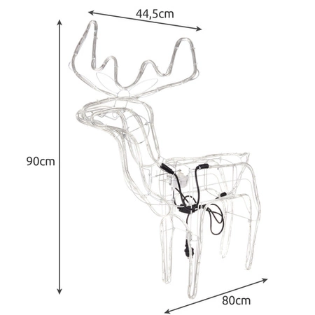 Renifer Świecący LED Duży XXL Lampki z Ruchomą Głową Dekoracja ZewWew Flash RUHHY