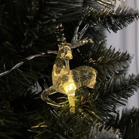 Lampki LED Choinkowe Girlanda Świetlna Świąteczne Białe Ciepłe Renifer x 10 RUHHY