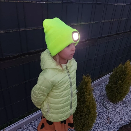 Czapka Zimowa Męska Ciepła Damska Dwuwarstwowa LED Sportowa z Latarką USB TRIZAND