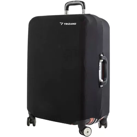 Pokrowiec Ochronny na Dużą Walizkę Podróżną L Etui Bagaż 70x50x30 Czarny TRZIAND