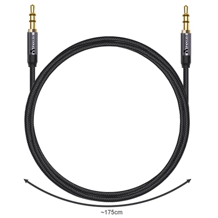 Mocny Kabel Oplot Aux Mini Jack 3,5mm 1,75m Gold IZOXIS