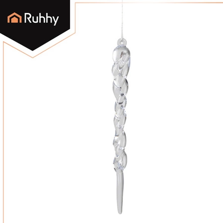 Sople na Choinkę RUHHY 12 szt Imitacja Lodu Zawieszki Bombki do Stroików