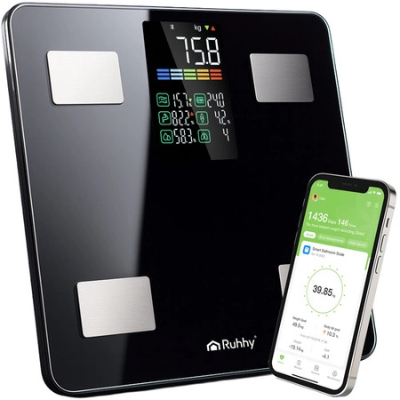 Waga Łazienkowa Analityczna RUHHY BMI 226kg Elektroniczna z Analizą Ciała