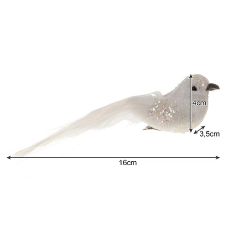 Ptaszek Bombki Choinkowe Ozdoby Ptaszki Dekoracja na Stroik jak Żywe 2szt RUHHY