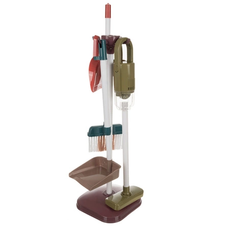 Zestaw do Sprzątania dla Dzieci Odkurzacz Wózek Mop Wiaderko Akcesoria 18w1 KRUZZEL