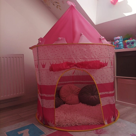Namiot dla Dzieci Domek Zamek do Domu Ogrodu Pokoju Pałac Ogrodowy Duży Róż KRUZZEL