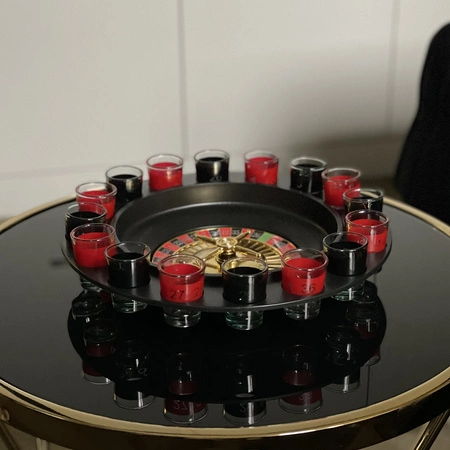 Alkoholowa Gra Ruletka Imprezowa Kieliszki 16szt Prezent na Urodziny Zestaw MALATEC