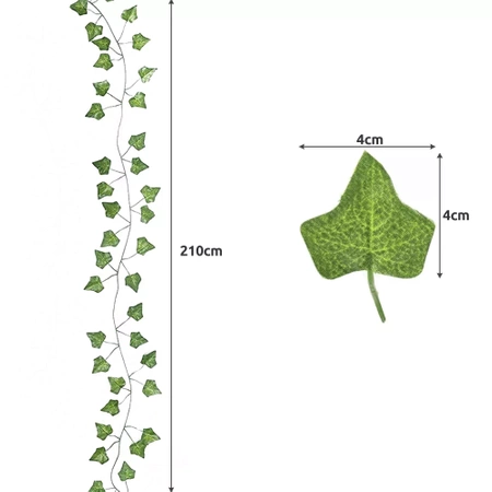 Sztuczny Bluszcz na Ścianę Balkon Girlanda 12,6 m GARDLOV