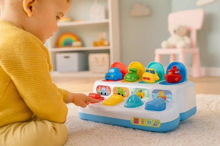 Zabawka edukacyjna Wyskakujące Pojazdy Skaczące Autka Interaktywna POP-UP 26379