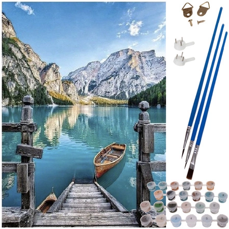 Malowanie po Numerach Obraz 40x50 Zestaw na Prezent Ramie DIY do Malowania