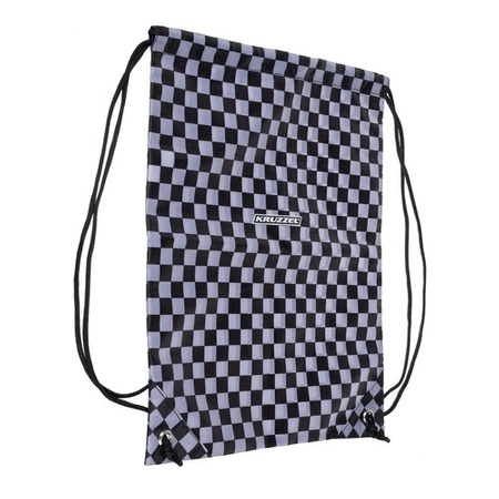 Plecak Szkolny Sportowy Młodzieżowy + Worek Pojemny 30l Czarny w Kratkę KRUZZEL