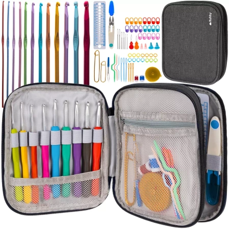 Zestaw do Szydełkowania Szydełko 2,0-8,0 Etui 85el RUHHY