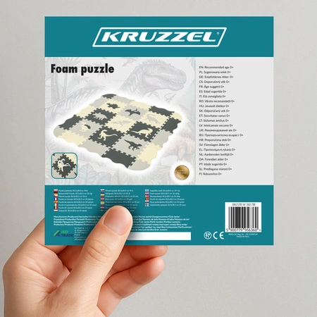Mata Edukacyjna na Podłogę Puzzle Piankowe dla Dzieci Niemowląt Gruba 35el. Kruzzel 25785
