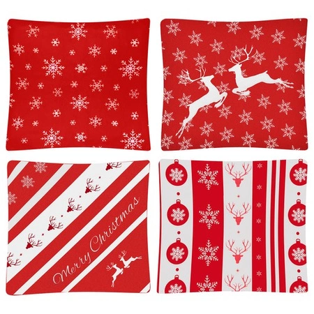 Poszewka na Poduszkę 40x40 cm Dekoracyjna Jasiek Plusz Świąteczna Święta x4 RUHHY