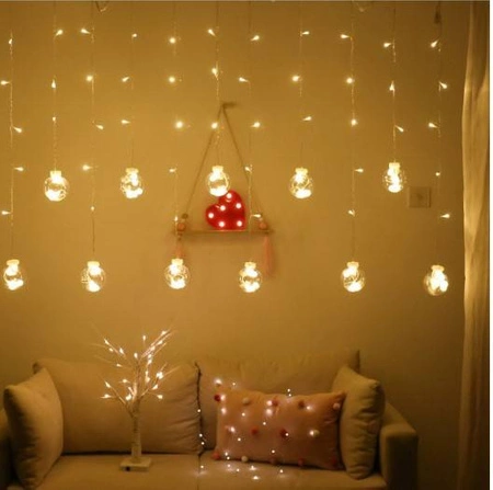 Kule Wiszące Lampki Choinkowe Kurtyna 108 LED cb ISO TRADE