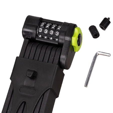 Zapięcie Rowerowe Składane Blokada do Roweru Mocne Zabezpieczenie na Kod Trizand 25733