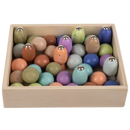 Łowienie Rybek Gra Zręcznościowa Rybki na Magnes Wędki Drewniana Rodzinna KRUZZEL