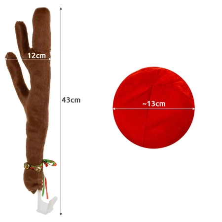 Rogi Nos Renifera Dekoracja Świąteczna na Samochód XTROBB