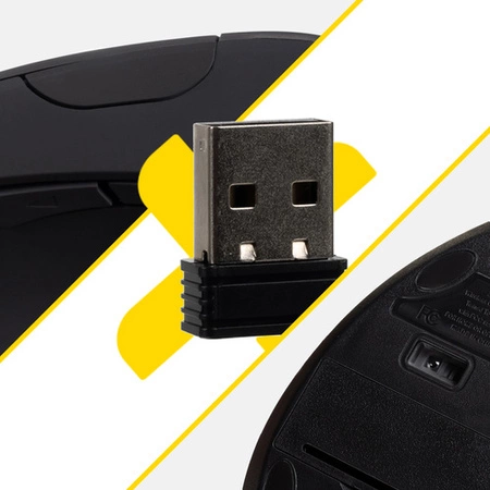 Mysz Bezprzewodowa Ergonomiczna Pionowa Myszka Wertykalna do Komputera 2.4 Mysz bezprzewodowa- pionowa Izoxis 26628