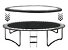 Mocna Osłona Sprężyn do Trampoliny 396-404 cm 13ft Czarna