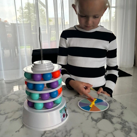 Gra Zręcznościowa dla Dzieci Rodzinna Wieża z Kulkami Pingwin na Wieży Kule KRUZZEL