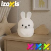 Lampka Nocna dla Dzieci Królik LED RGB 3 Tryby Silikonowa + Pilot USB XL Izoxis 26204