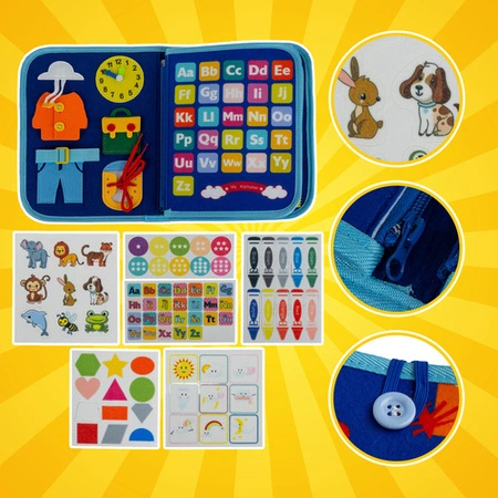 Książeczka Sensoryczna Edukacyjna Kruzzel - Tablica Montessori Zabawka