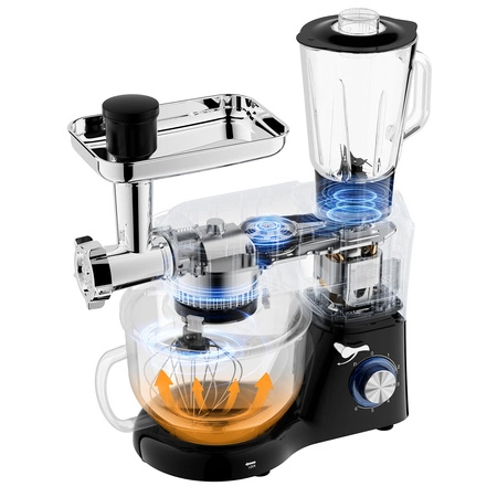 Robot Planetarny Kuchenny z Podgrzewaną Misą 6,2l Wielofunkcyjny Blender Ruhhy 25728