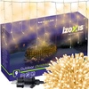 Lampki Choinkowe 100 LED IZOXIS Flash Zewnętrzne Sople Kurtyna Ciepłe Białe