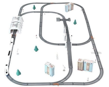 Kolejka Elektryczna Duży Tor Pociąg Lokomotywa 9m KRUZZEL