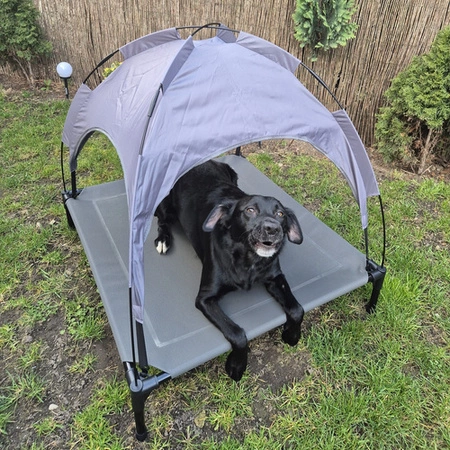 Zadaszone Legowisko dla Psa Podwyższone z Daszkiem Matą Turystyczne XXL PURLOV