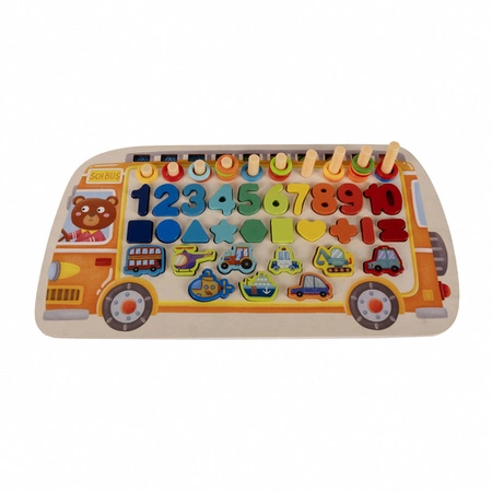 Układanka Sorter Drewniana Montessori Edukacyjna Klocki Zabawka dla Dzieci KRUZZEL