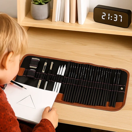 Zestaw do Szkicowania Rysowania Profesjonalny Szkicownik Ołówki Węgle Etui MAALEO 26134