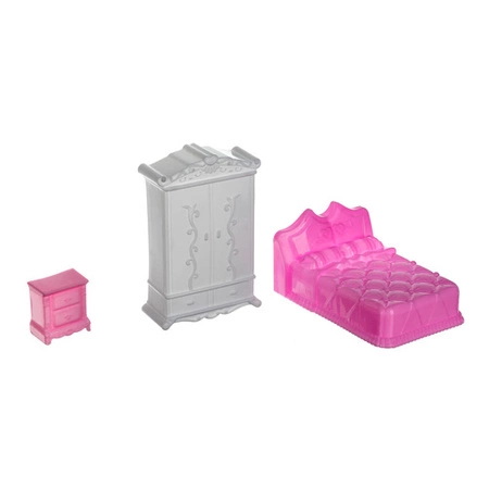 Domek dla Lalek Iso Trade 3 Poziomowy Willa Balkon Lalka Mebelki na Prezent 27054