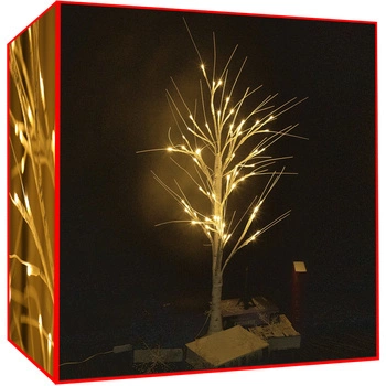 Drzewko LED Świecące Brzoza Lampki Świąteczne 90cm ISO TRADE