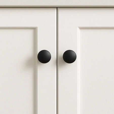 Uchwyt Meblowy Gałka 10 szt Uchwyty Meblowe Matowe 30 mm do Szafki Czarny RUHHY 25679